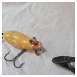 Vintage Heddon Meadow Mouse with Leather Ears and Tail, 90% Condition and Original Frish Trap Spoon, As New Vintage Heddon Meadow Mouse with Leather Ears and Tail, 90% Condition and Original Frish Trap Spoon, As New