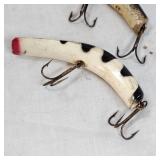 Lot of 4 Original Wooden Lazy Ike Lures Lot of 4 Original Wooden Lazy Ike Lures