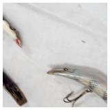 Lot of 4 Original Wooden Lazy Ike Lures Lot of 4 Original Wooden Lazy Ike Lures