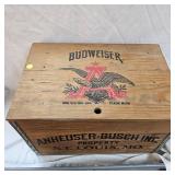 Vintage Budweiser Wooden Crate Box, with bottle Cap Checkers with original caps, Centential 1876-1976,