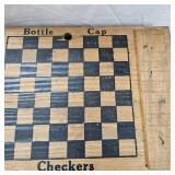 Vintage Budweiser Wooden Crate Box, with bottle Cap Checkers with original caps, Centential 1876-1976,