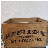 Vintage Budweiser Wooden Crate Box, with bottle Cap Checkers with original caps, Centential 1876-1976,