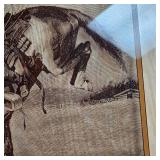 Rare Vintage Frederic Remingtons Cowboy on Bucking Horse Western Art