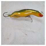 Vintage Heddon Wood Luny Frog, 1950