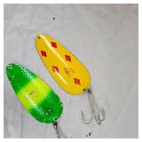 Lou Eppinger Husky Devle Series 300-5 of Diamonds and Lime Green. 1970