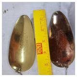 Lou Eppinger Husky Devle Series 300 Brass Dimple & Brass Chartruese Streak