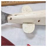 Bruell Red/White Spearing Decoy and Collection of Bobbers Bruell Red/White Spearing Decoy and Collection of Bobbers