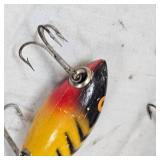 Kautzky Lazy Ike Wooden Mouse Fishing Lure and Vintage Bomber 520 Lure Kautzky Lazy Ike Wooden Mouse Fishing Lure and Vintage Bomber 520 Lure