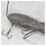 Kautzky Lazy Ike Wooden Mouse Fishing Lure and Vintage Bomber 520 Lure Kautzky Lazy Ike Wooden Mouse Fishing Lure and Vintage Bomber 520 Lure