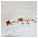 Vintage Creekk Chub Pikie and Vintage Wright and McGill Buga Boo Red Head Vintage Creekk Chub Pikie and Vintage Wright and McGill Buga Boo Red Head
