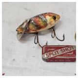 Paw Paw Flocked Mouse & Heddon Crab Wiggler  & Clarks Water Scout Paw Paw Flocked Mouse & Heddon Crab Wiggler  & Clarks Water Scout
