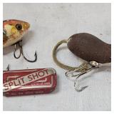 Paw Paw Flocked Mouse & Heddon Crab Wiggler  & Clarks Water Scout Paw Paw Flocked Mouse & Heddon Crab Wiggler  & Clarks Water Scout