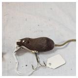 Paw Paw Flocked Mouse & Heddon Crab Wiggler  & Clarks Water Scout Paw Paw Flocked Mouse & Heddon Crab Wiggler  & Clarks Water Scout