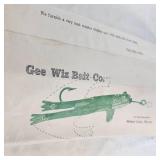 Original Gee Whiz Bait Co Frog Factory Letter and 1950 Original Gee Whiz Bait Co Frog Factory Letter and 1950