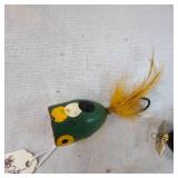 Weber Dylite Green Frog Top Water Popper & Fishing Fool Topwater Lure By Falls Bait Company Weber Dylite Green Frog Top Water Popper & Fishing Fool Topwater Lure By Falls Bait Company