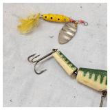 Like New L & S Bass Master Lure in Green/Cream and Rooster Tail Like New L & S Bass Master Lure in Green/Cream and Rooster Tail