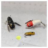 2 Heddon Krazy Crawlers, Like New & Heddon Minniw 2 Heddon Krazy Crawlers, Like New & Heddon Minniw