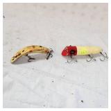 Heddon Original Glass Eye Lucky 13 & Vintage Helin Flat Fish Heddon Original Glass Eye Lucky 13 & Vintage Helin Flat Fish