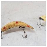 Heddon Original Glass Eye Lucky 13 & Vintage Helin Flat Fish Heddon Original Glass Eye Lucky 13 & Vintage Helin Flat Fish