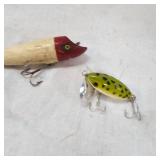 Original Arbo Jitterbug 1/4 oz in Box and Vintage Wood Moonlight Paw Paw, Red and White Original Arbo Jitterbug 1/4 oz in Box and Vintage Wood Moonlight Paw Paw, Red and White