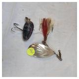 G.M Skinner "Old Reliable" Spinner Boston Fluted Bate and Vintage Millsite Rattle Bug G.M Skinner "Old Reliable" Spinner Boston Fluted Bate and Vintage Millsite Rattle Bug