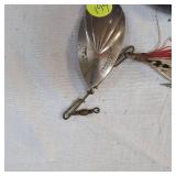 G.M Skinner "Old Reliable" Spinner Boston Fluted Bate and Vintage Millsite Rattle Bug G.M Skinner "Old Reliable" Spinner Boston Fluted Bate and Vintage Millsite Rattle Bug
