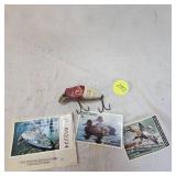 Heddon Midget Red Head and Waterfowl  and Fishing Stamp Heddon Midget Red Head and Waterfowl  and Fishing Stamp