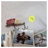 Heddon Midget Red Head and Waterfowl  and Fishing Stamp Heddon Midget Red Head and Waterfowl  and Fishing Stamp