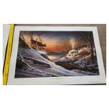 Deer Crossing, Terry Redlin, 265/960, Pencil Signed Deer Crossing, Terry Redlin, 265/960, Pencil Signed