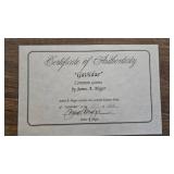 Gaviidae, James Meger, Certificate of Authenticity,51/1250 Gaviidae, James Meger, Certificate of Authenticity,51/1250