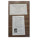 Silent Shadows, Certificate of Authenticity, James Meger, 539/1750 Silent Shadows, Certificate of Authenticity, James Meger, 539/1750