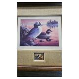 Migratory Waterfowl Stamp and Print Framed, 1988, 1860/3700