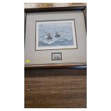 Migratory Waterfowl Stamp and Print Framed, 1990, 787/5500