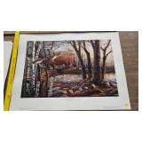 Reverside Pond, 205/960. Pencil Signed, Terry Redlin