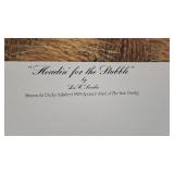 Headin For the Stubble, Les Kouba, Pencil Signed, 436/3600, 1988 MN DU Sponser Print of the Year