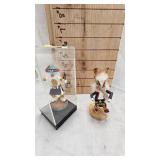 Pair of Rain Kachina Dolls, Native American Art by Eagle Wolf Pair of Rain Kachina Dolls, Native American Art by Eagle Wolf