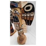 Pair of Native American Style Totems, both appear to be made in Alaska Pair of Native American Style Totems, both appear to be made in Alaska