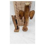 Pair of Native American Style Totems, both appear to be made in Alaska Pair of Native American Style Totems, both appear to be made in Alaska