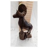 Hand Carved Sheep/Ram out of Ironwood, intricate Design-Fantastic Condition Hand Carved Sheep/Ram out of Ironwood, intricate Design-Fantastic Condition