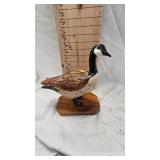 Hand Carved Canada Goose Sculpture with Base Hand Carved Canada Goose Sculpture with Base
