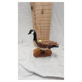 Hand Carved Canada Goose Sculpture with Base Hand Carved Canada Goose Sculpture with Base