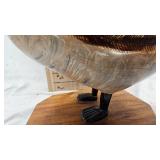 Hand Carved Canada Goose Sculpture with Base Hand Carved Canada Goose Sculpture with Base