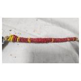 Native American Beaded Knife Sheath, Leather and beautiful Bead Work in Excellent Condition Native American Beaded Knife Sheath, Leather and beautiful Bead Work in Excellent Condition
