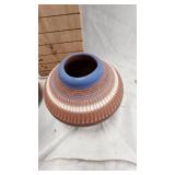 Navajo Terra Cotta Pots with Design, Excellent Condition Navajo Terra Cotta Pots with Design, Excellent Condition