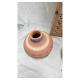 Navajo Terra Cotta Pots with Design, Excellent Condition Navajo Terra Cotta Pots with Design, Excellent Condition