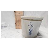 4 Gallon Blue Ribbon Crock, no chips/cracks noticed 4 Gallon Blue Ribbon Crock, no chips/cracks noticed