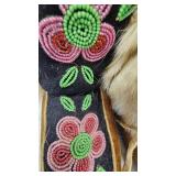 Northern Cree Floral Beaded Mukluks, Late 20th Century Northern Cree Floral Beaded Mukluks, Late 20th Century