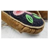 Northern Cree Floral Beaded Mukluks, Late 20th Century Northern Cree Floral Beaded Mukluks, Late 20th Century