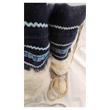 Northern Cree Floral Beaded Mukluks, Late 20th Century Northern Cree Floral Beaded Mukluks, Late 20th Century