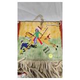 Pictoral Beaded Pipe Bag, Made by Eagle Wolf, Exquisite Detail and in excellent condition Pictoral Beaded Pipe Bag, Made by Eagle Wolf, Exquisite Detail and in excellent condition